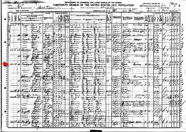 William S. Cardwell, 1910 Cook County, Illinois Census