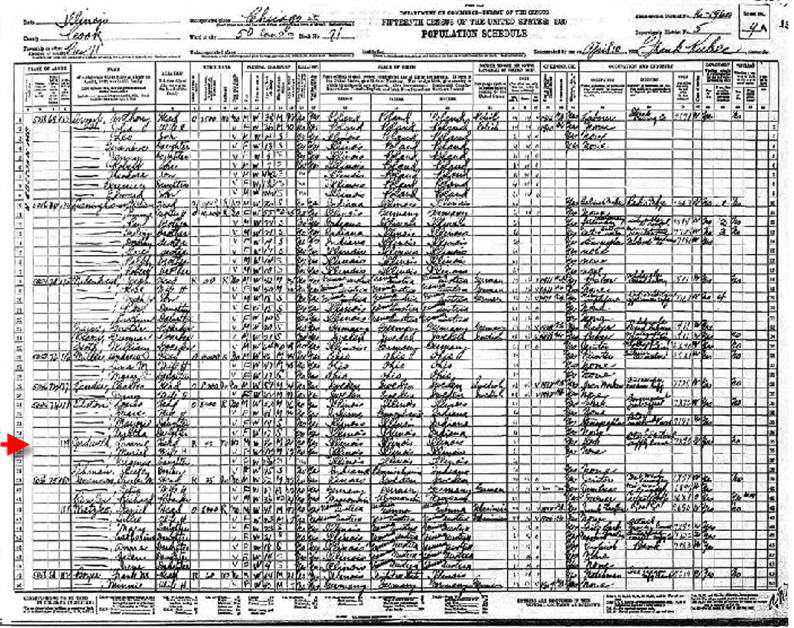 William S. Cardwell, 1910 Cook County, Illinois Census